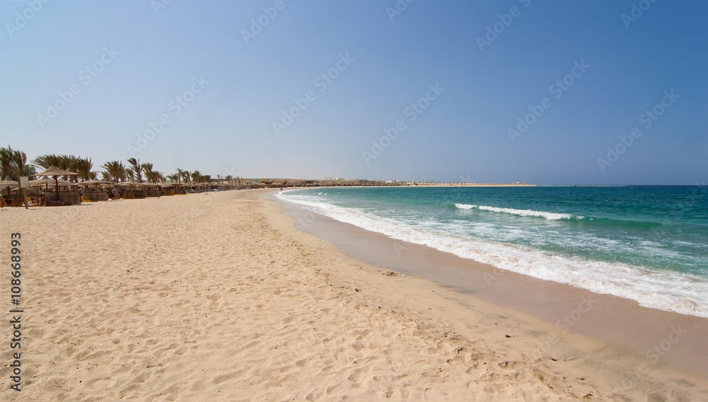 Abu Dabbab bay sandy beach Marsa Alam