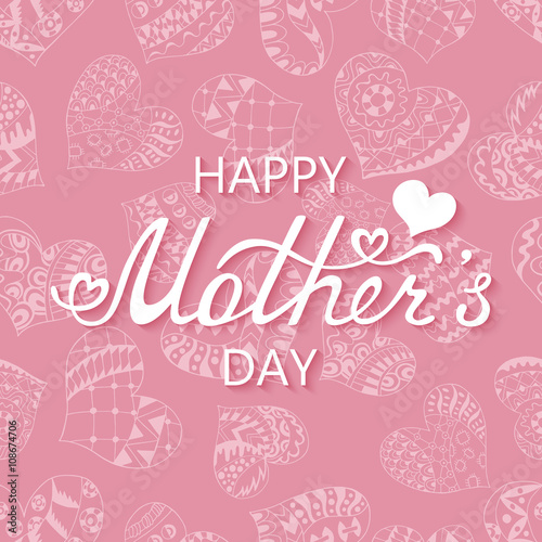 Mother's Day typographical background.