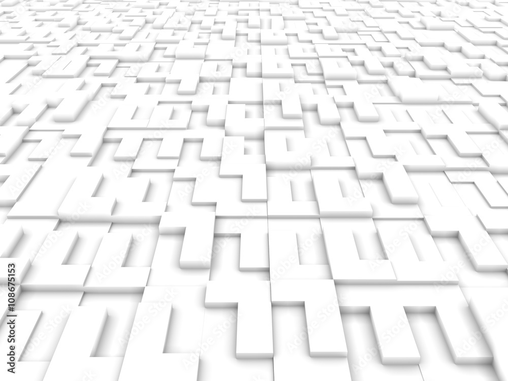 L shape White Blocks Abstract Background. 3D rendering L shape White Blocks Abstract Background. 3D rendering