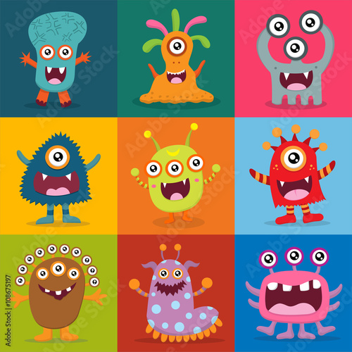 Cute Monster Seamless
