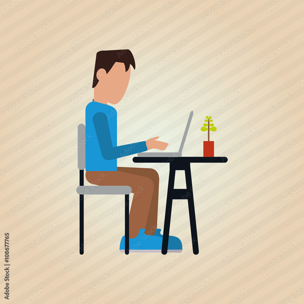 icon of business people, vector design