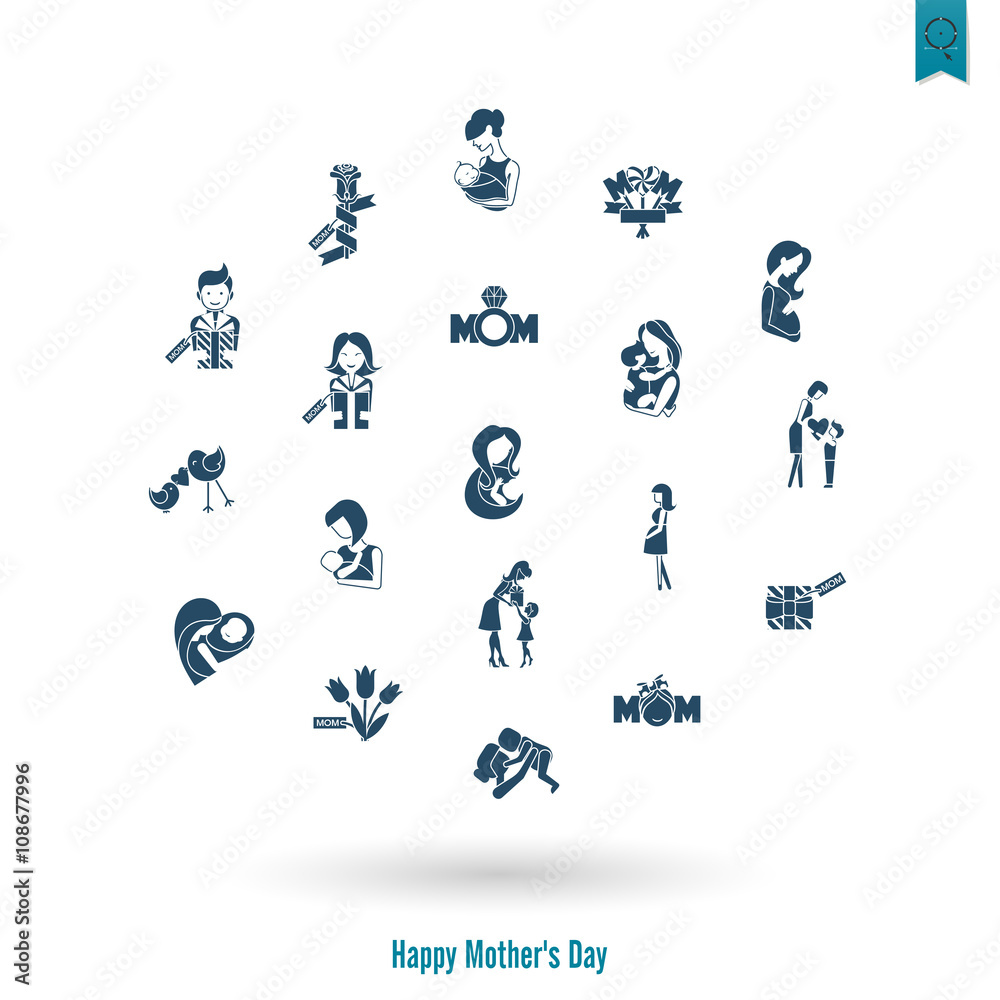 Happy Mothers Day Icons Happy Mothers Day Icons