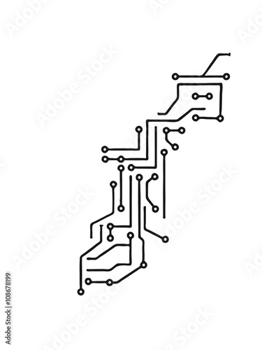 cool lines design circuitry technology lines microchip disk pattern