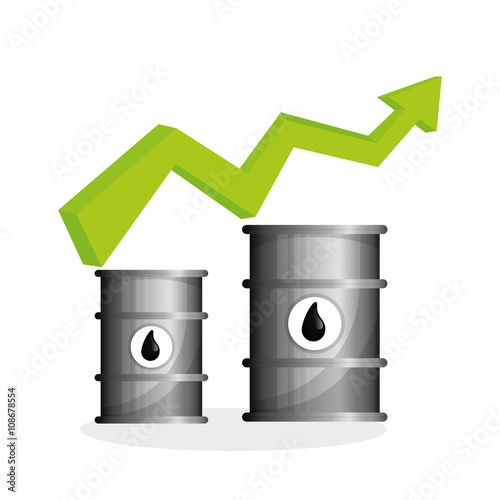 Flat illustration about Oil price, petroleum and gas concepts
