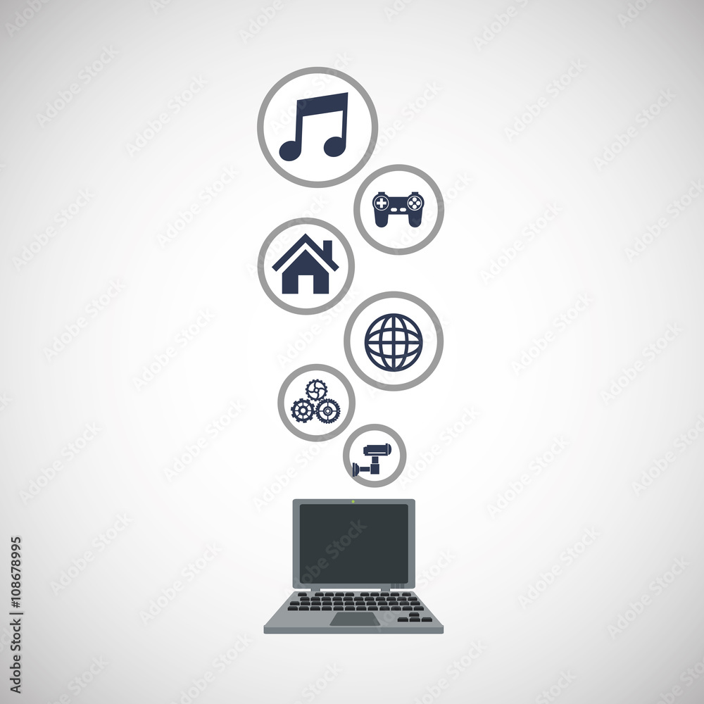 Technology design over white background Technology design over white background