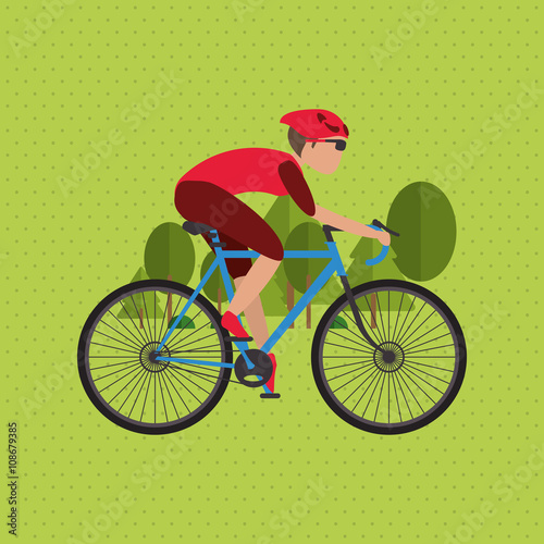 Flat illustration of bike lifesyle design