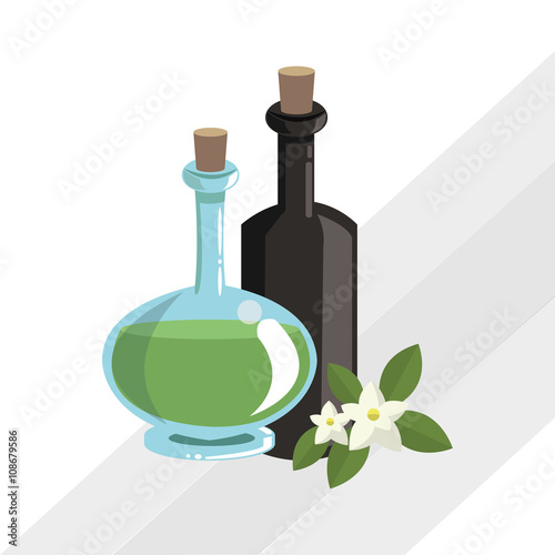 Flat illustration of spa center design