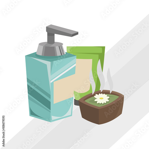 Flat illustration of spa center design