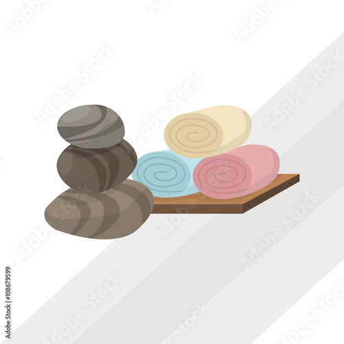Flat illustration of spa center design