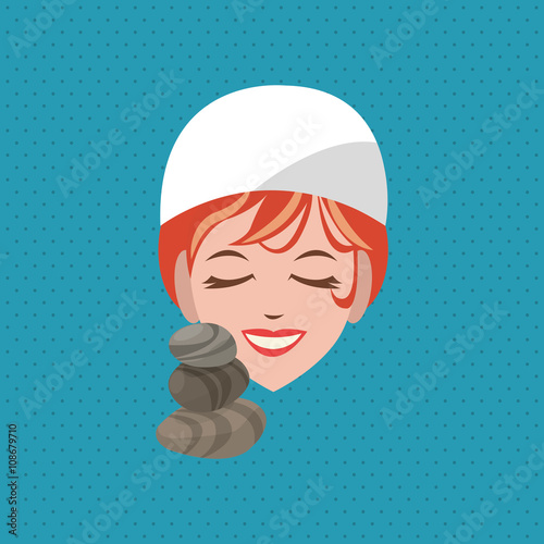 Flat illustration of spa center design