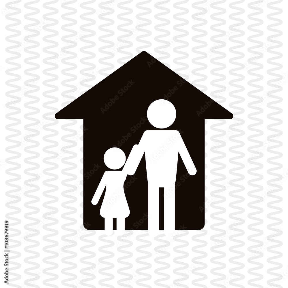 Flat illustration of family design Flat illustration of family design