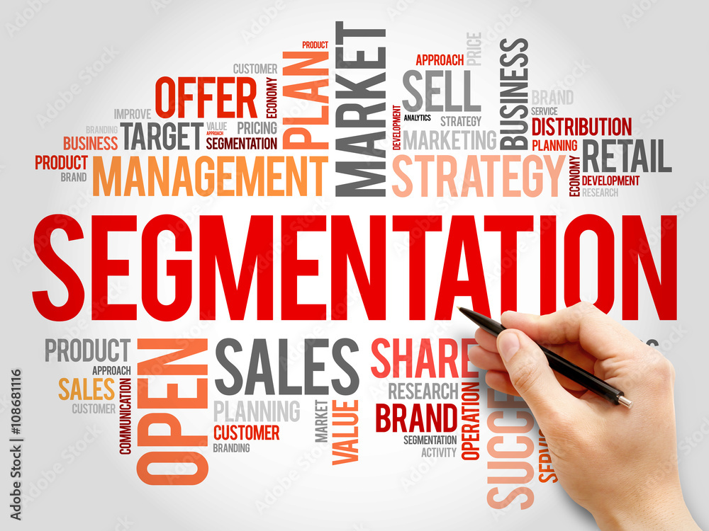 Segmentation word cloud, business concept Segmentation word cloud, business concept