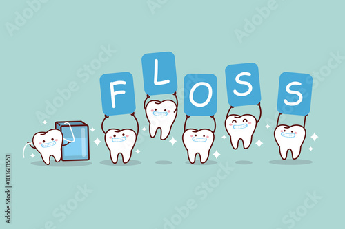  tooth with floss holding billboards
