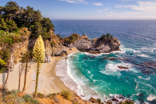 A Beautiful View of the California Coastline in Big Sur