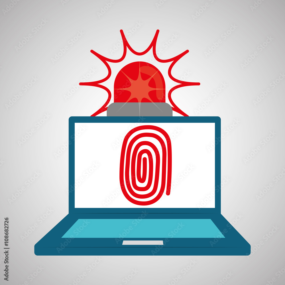 Security system design, warning and technology concept Security system design, warning and technology concept