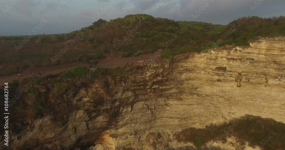 aerials of seacoast and cliff aerials of seacoast and cliff