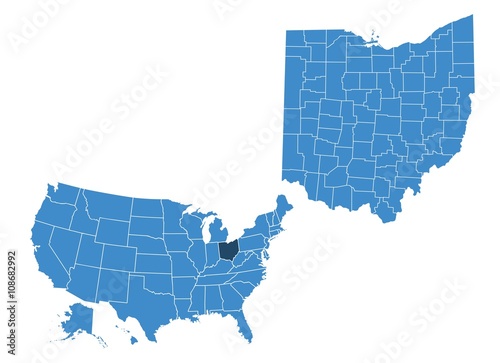 Ohio state map