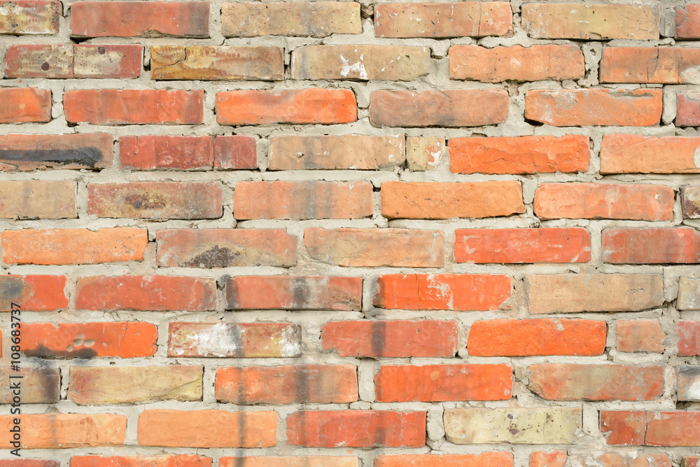 Obraz premium Brick texture with scratches and cracks