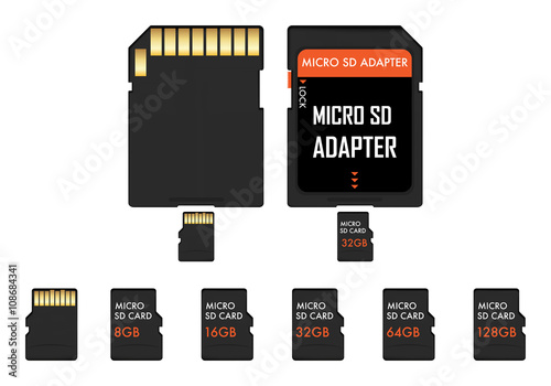 Micro SD memory card and adapter
