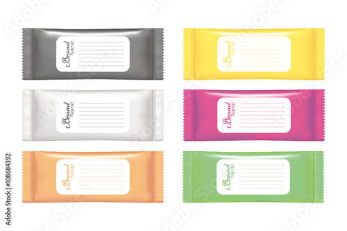 Plastic package on a white background