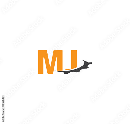 mj alphabet with swoosh gears