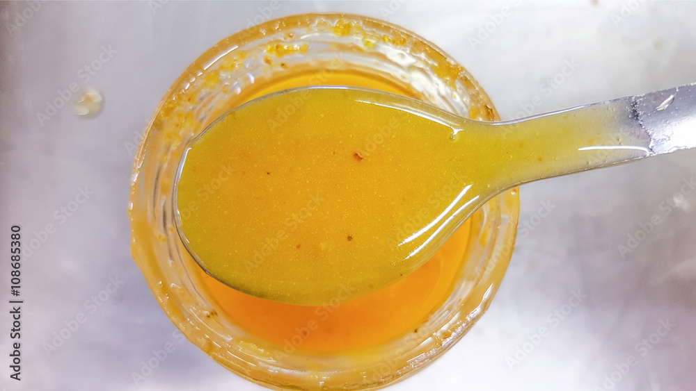 Honey on a spoon Honey on a spoon