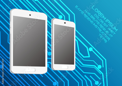 Smartphone And Tablet Side view 