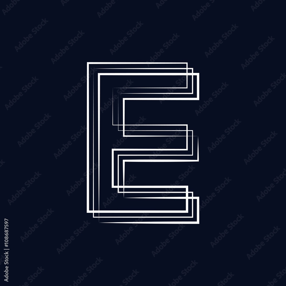 initial letter e abstract initial letter e abstract