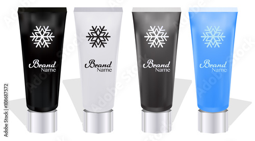 realistic tube for cosmetics, cream, ointment, toothpaste, lotion, medicine creme etc. Place for your design and branding