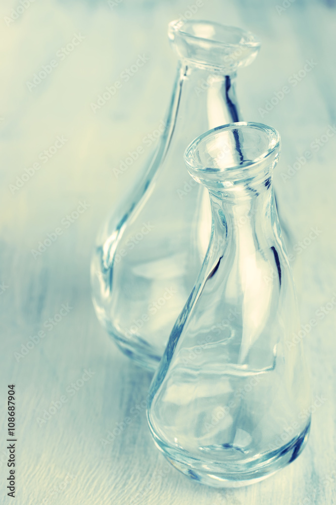 Two glass bottles Two glass bottles