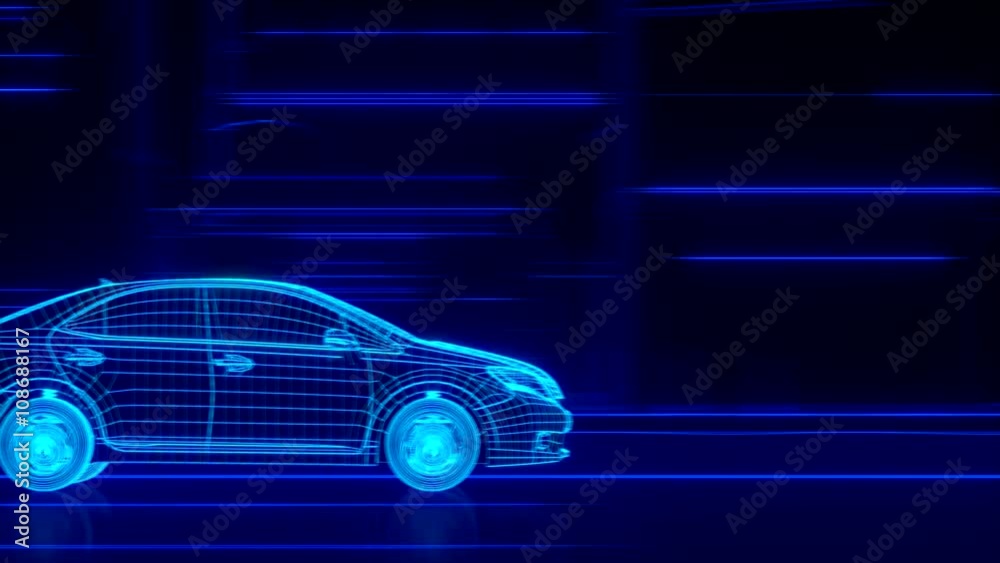 City car Wireframe View - conceptual City car Wireframe View - conceptual