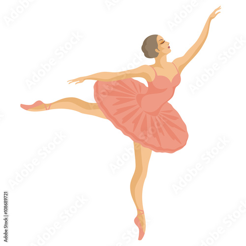 dancing ballerina in pink tutu