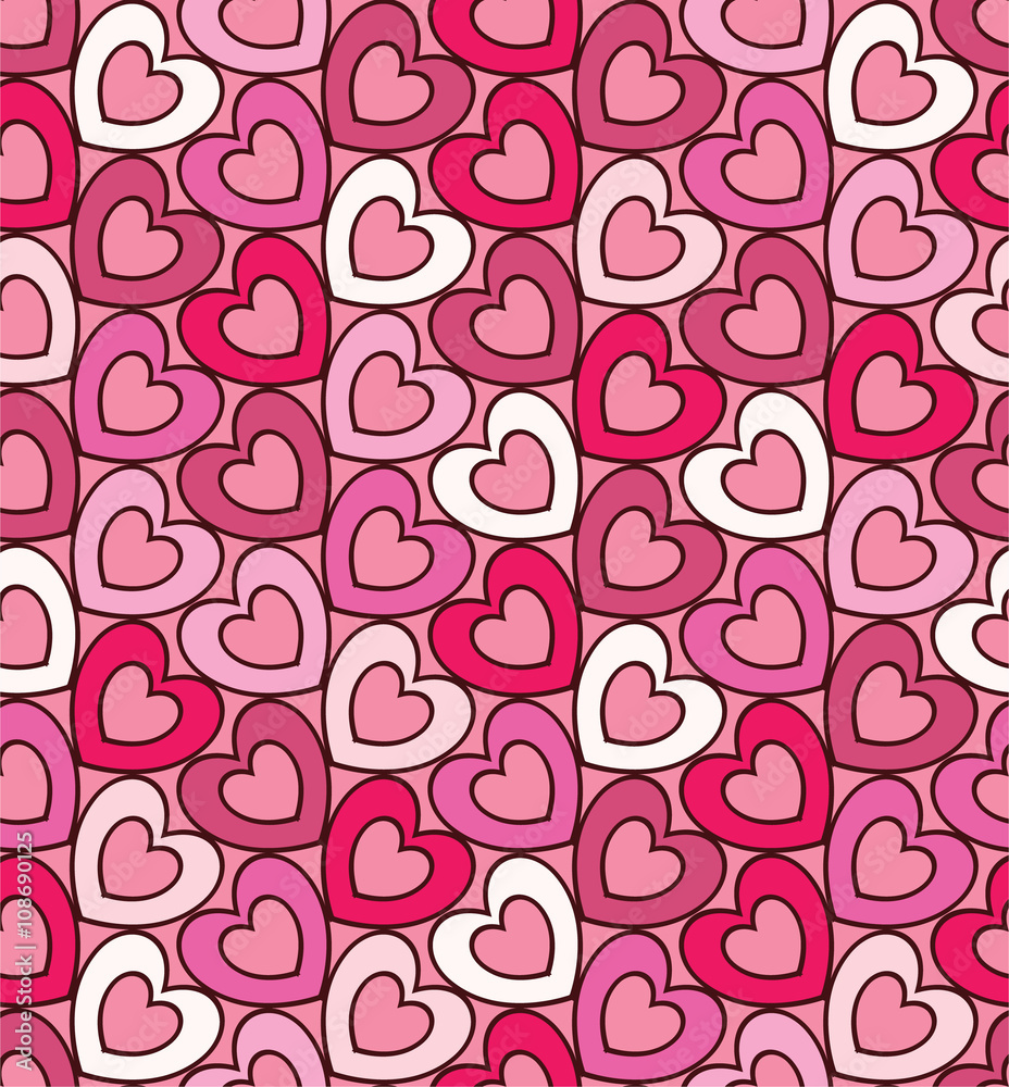Abstract seamless pattern with hearts Abstract seamless pattern with hearts