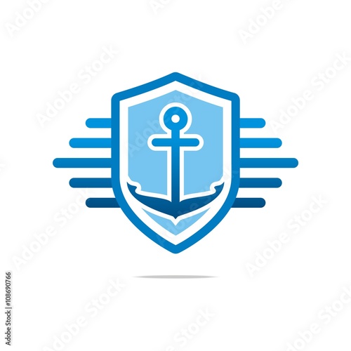 Achor Ship Vector Summer illustration design Logo photo