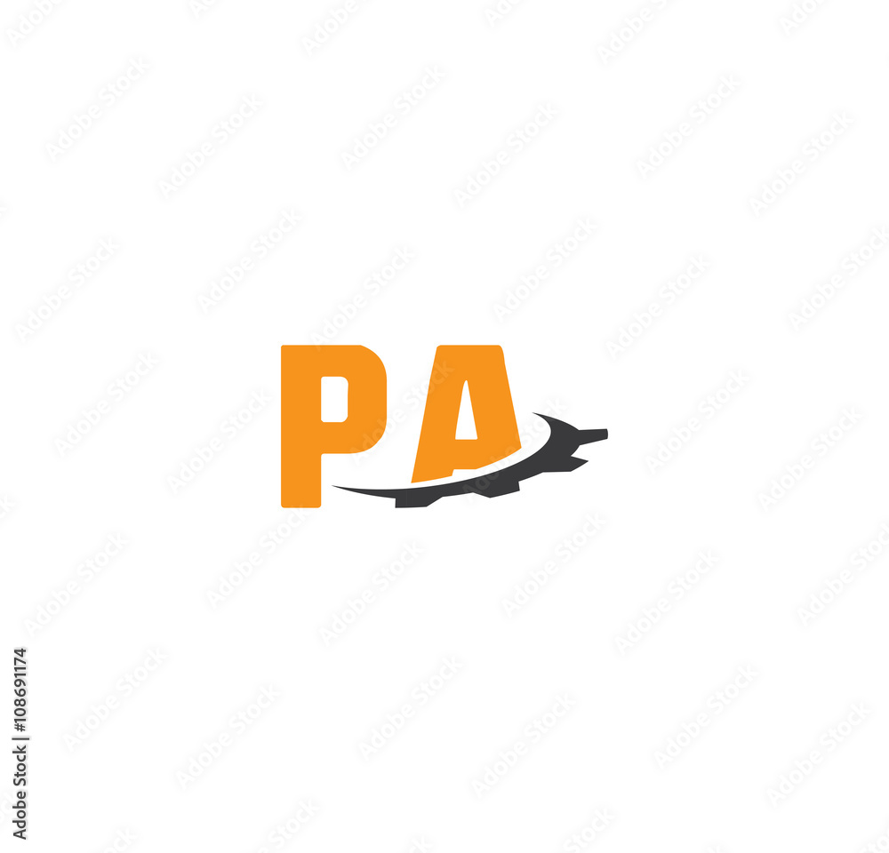 pa alphabet with swoosh gears pa alphabet with swoosh gears