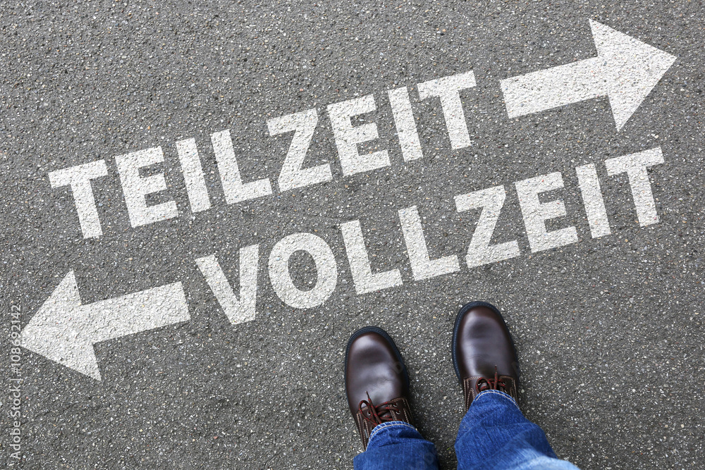 Teilzeit oder Vollzeit arbeiten Businessman Business man Konzept StockFoto Adobe Stock