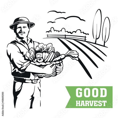 farmer with a basket of vegetables
