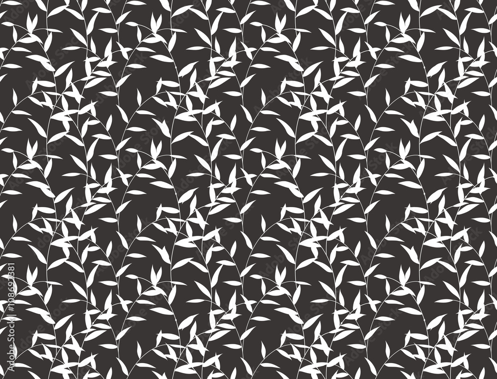 Seamless Nature Leaves Pattern Outline Series Seamless Nature Leaves Pattern Outline Series