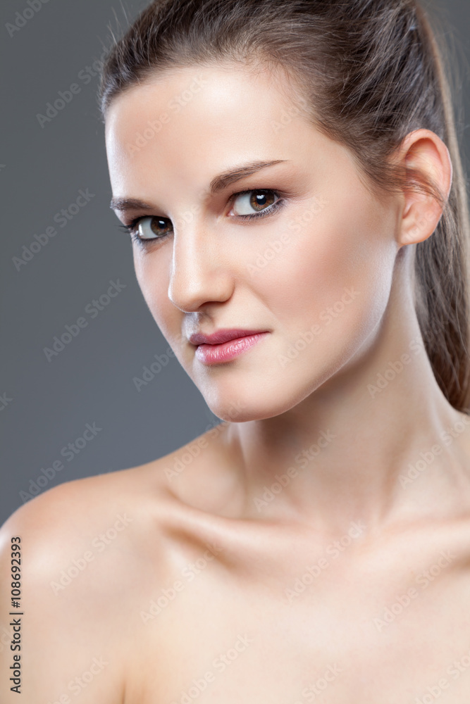 Young natural woman with great skin complexion Young natural woman with great skin complexion