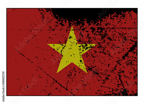 Vietnam Flag Grunged