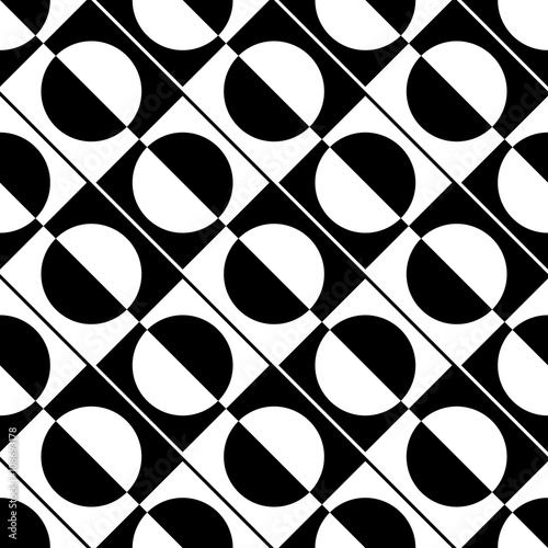 Seamless Diagonal Stripe and Circle Pattern