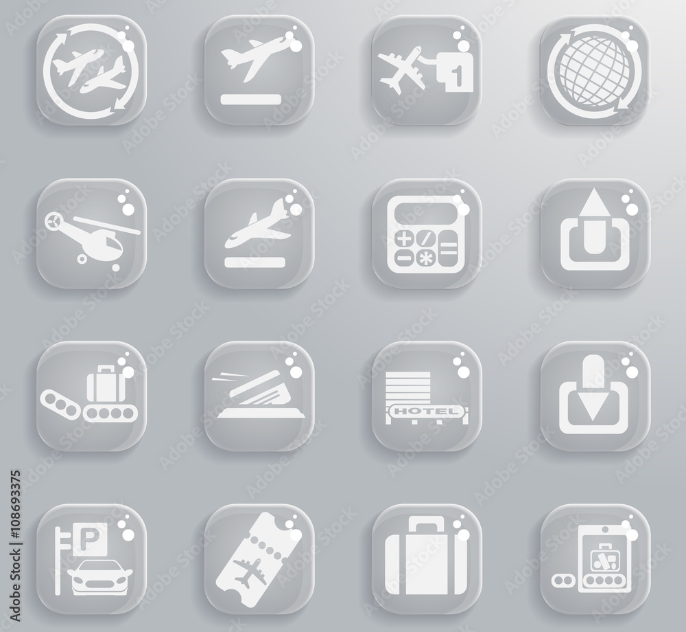 Airport icon set