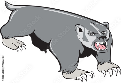 Badger Pouncing Cartoon