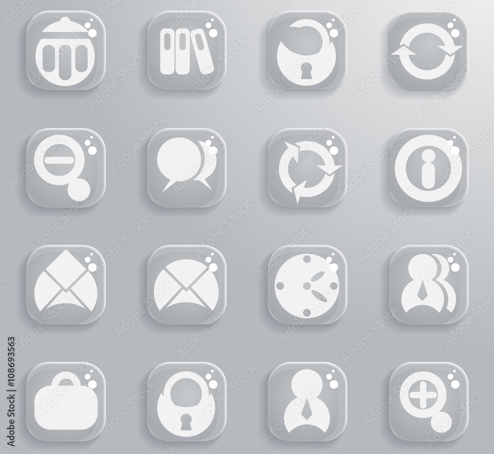 black office icons set black office icons set