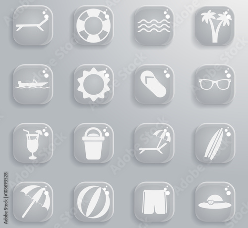 Beach simply icons