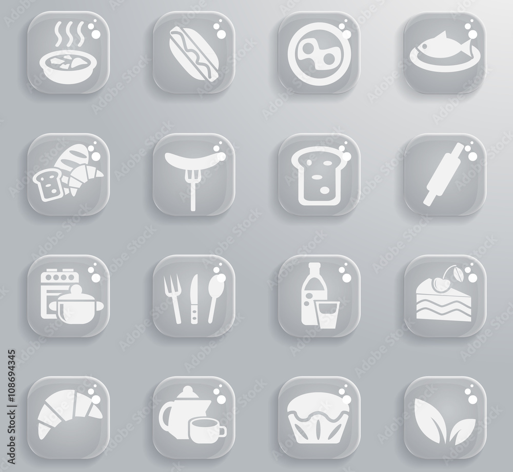 food and kitchen icon set