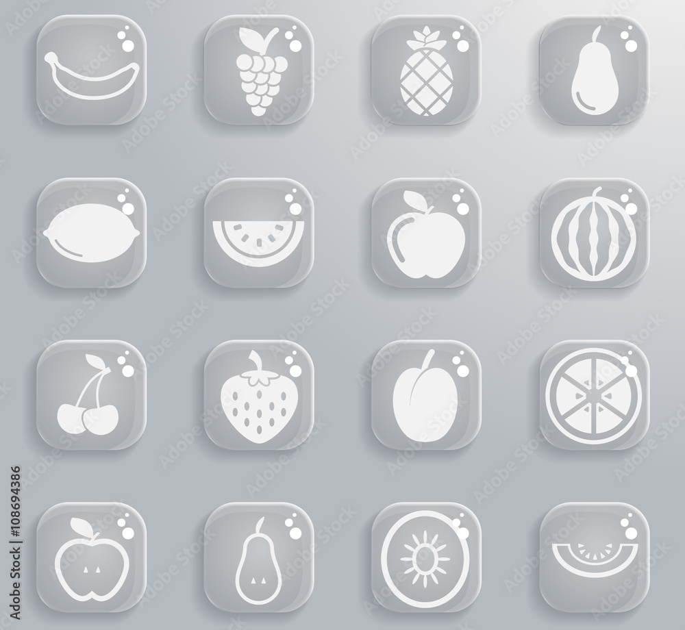 Fruits simply icons Fruits simply icons