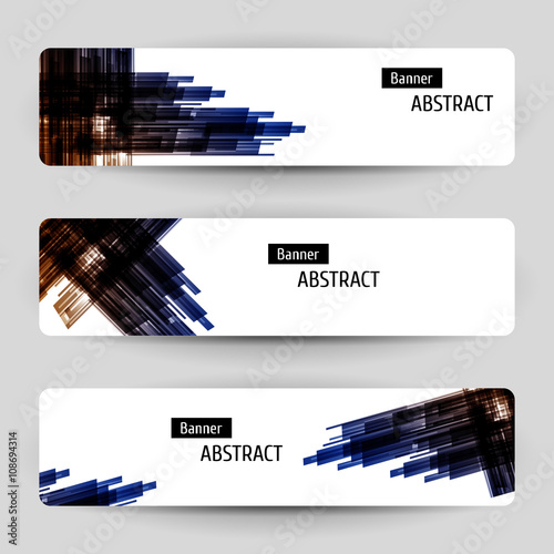 Banner set with abstract design.