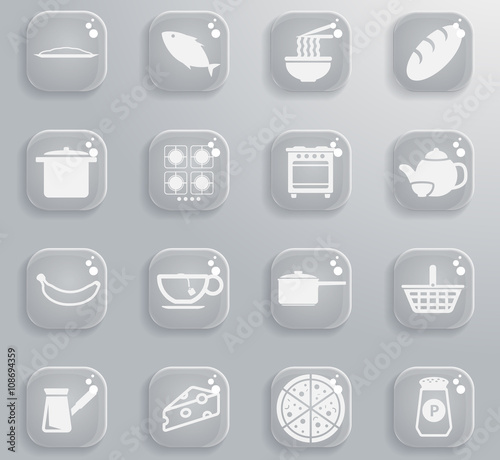 Food and kitchen simply icons