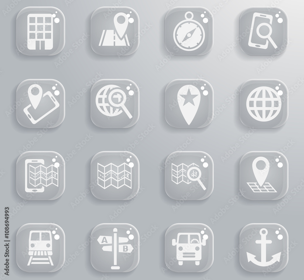 navigation ransport map icon set navigation ransport map icon set